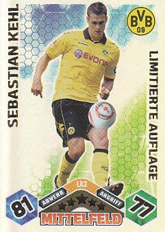 Sebastian Kehl Borussia Dortmund 2010/11 Topps MA Bundesliga Limitierte Auflage #LE3